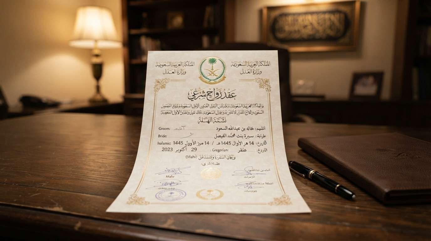 وثيقة عقد الزواج في السعودية | طريقة الإصدار والتوثيق والتحقق إلكترونيًا