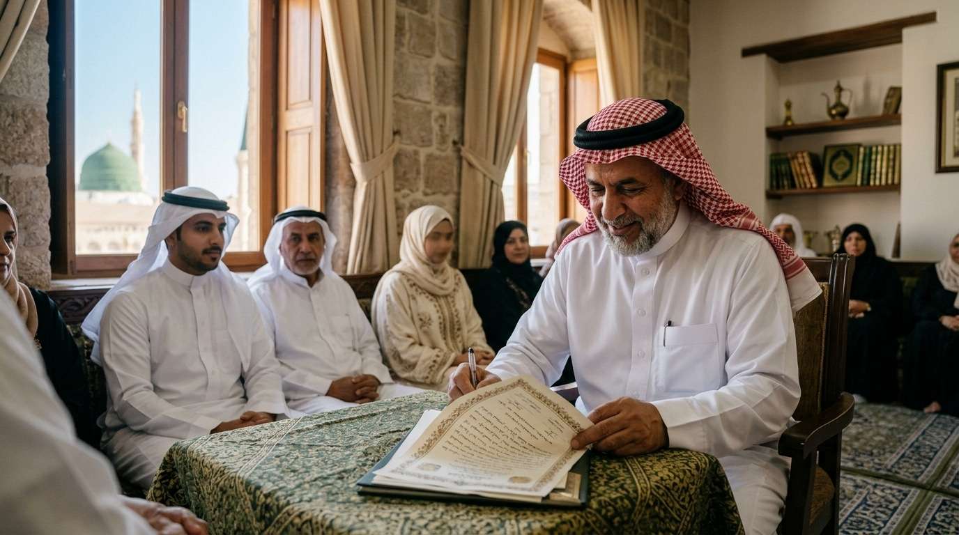 مأذون شرعي المدينة المنورة | توثيق عقود الزواج برسمية وأمان 