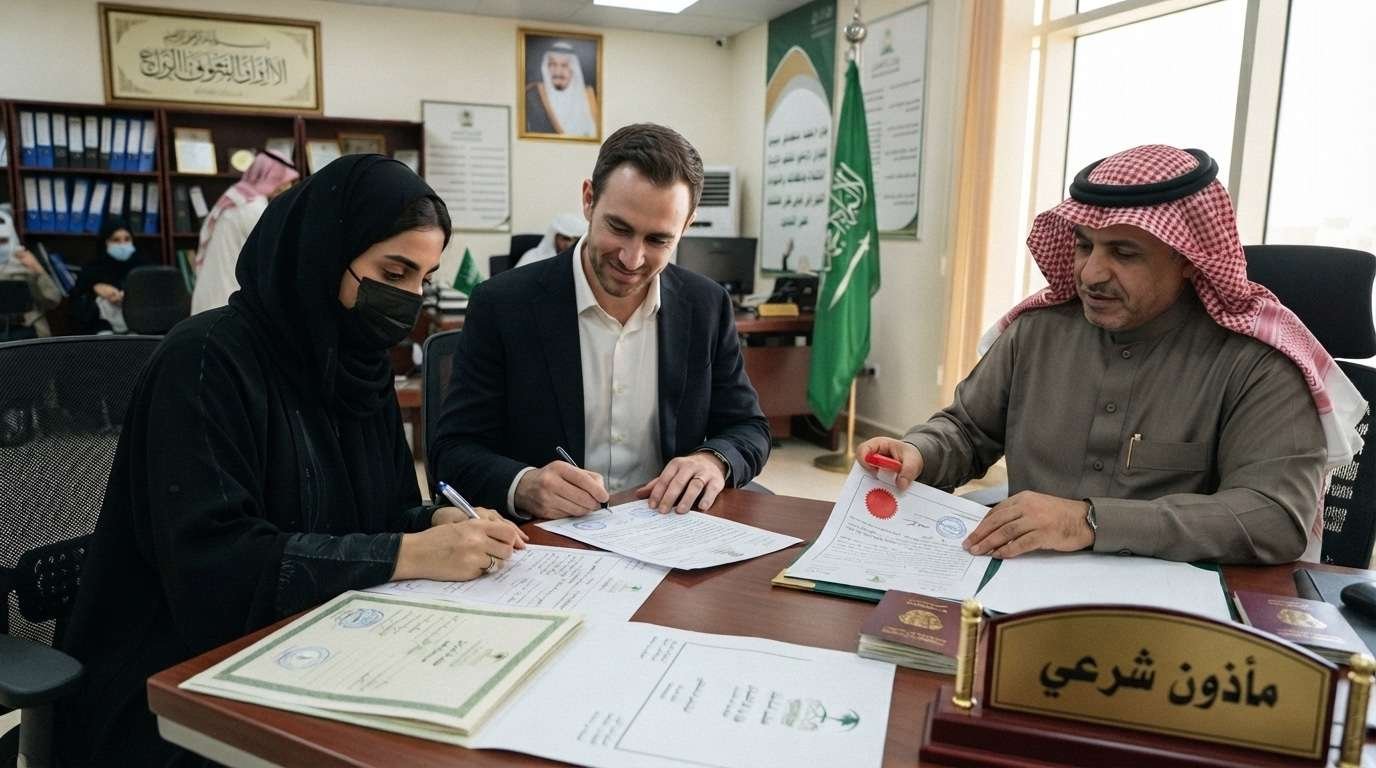 توثيق زواج سعودية من أجنبي غير مقيم: الشروط والخطوات والموافقات